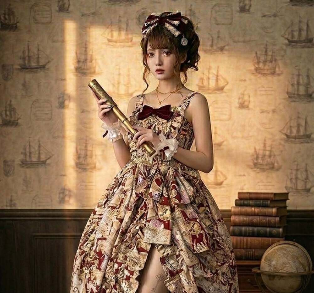Alice and the Pirates Red Classic Fairy Tales Lolita JSK Jumperskirt